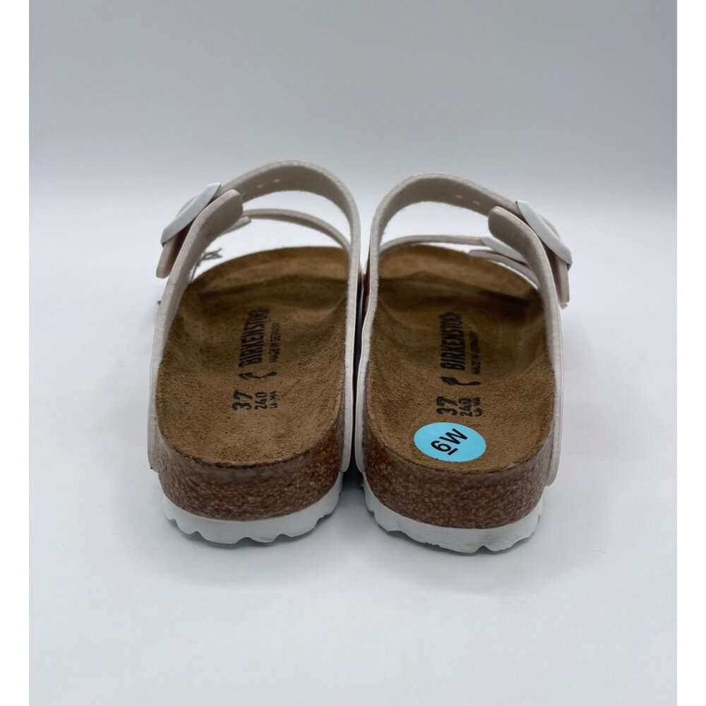 Birkenstock Women's Arizona Birko-Flor / Sandals - New Beige - Size 6 - Picture 4 of 6